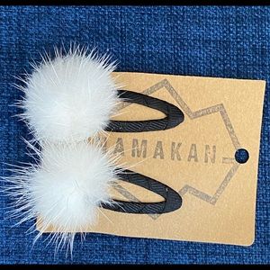 new FUR HAIR CLIPS